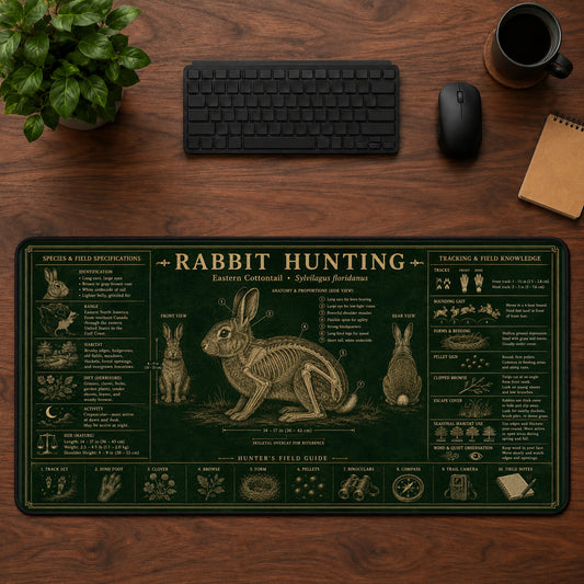 Rabbit Hunting Desk Mat Mouse Pad | 5To9Vibe