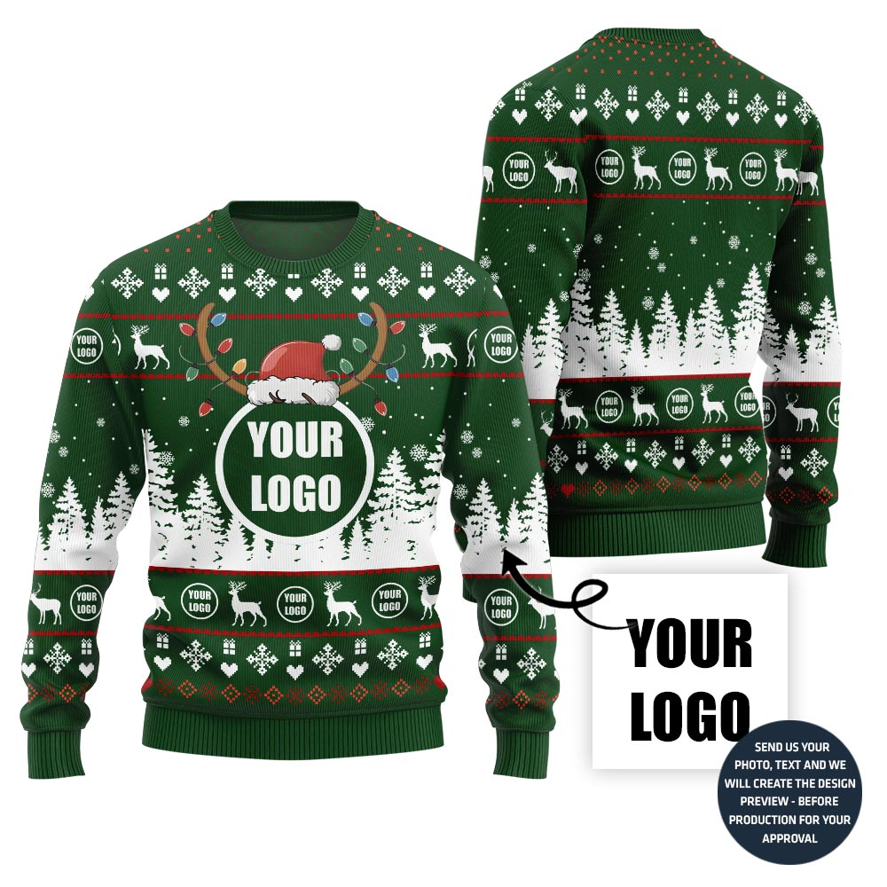 Radiant Custom Logo Teams Holiday Sweater