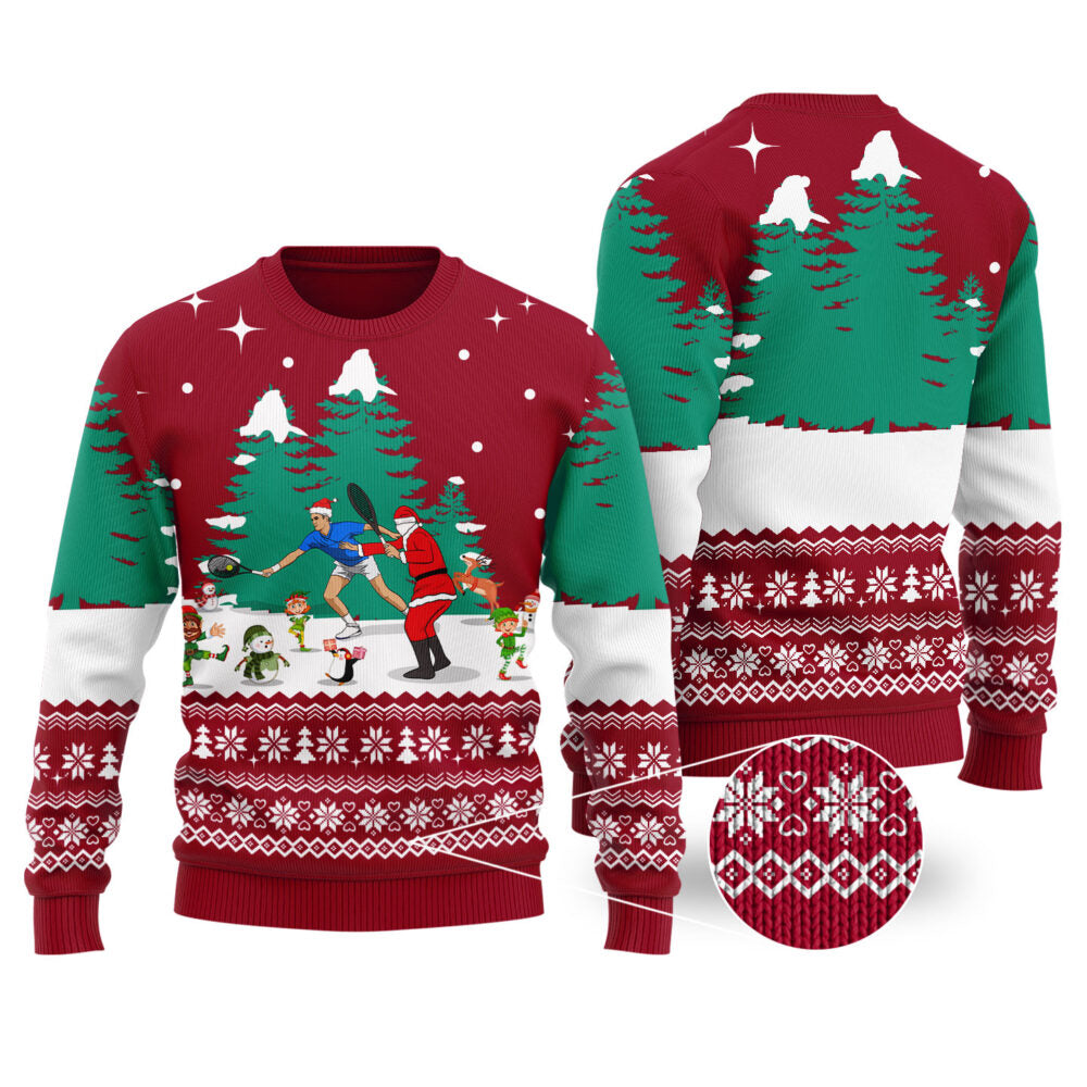 Rafael Nadal Ugly Christmas Sweater Cardinal Red