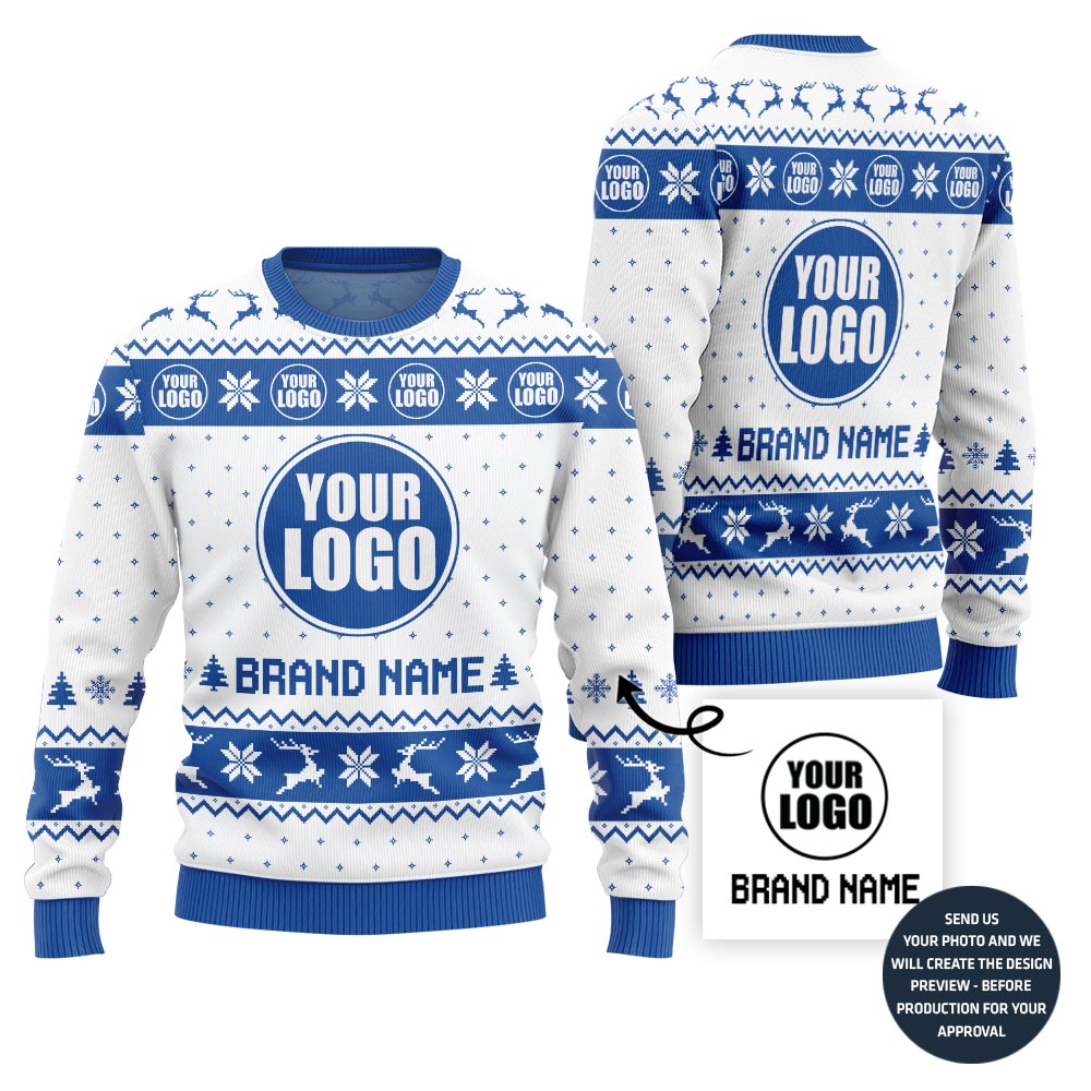 Refined Custom Logo For Holiday Sweater