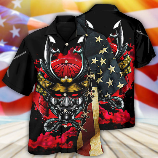 Samurai America Independence Day - Hawaiian Shirt