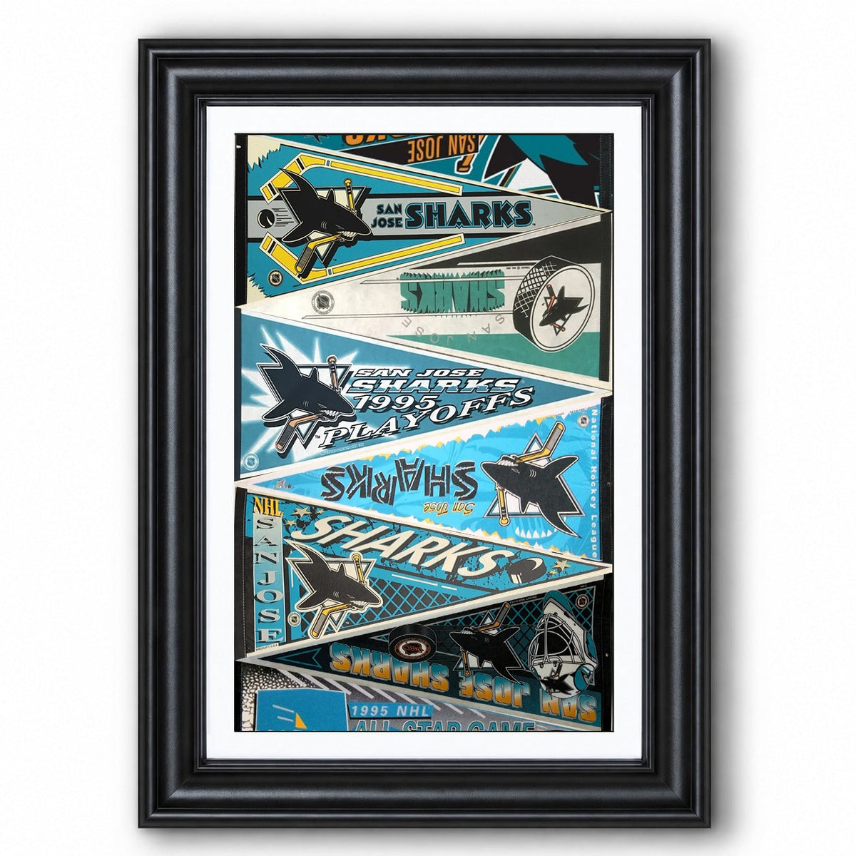 All Hockey Teams Vintage Pennant Anniversary For Fans No Frame Vertical Poster - 5to9vibe