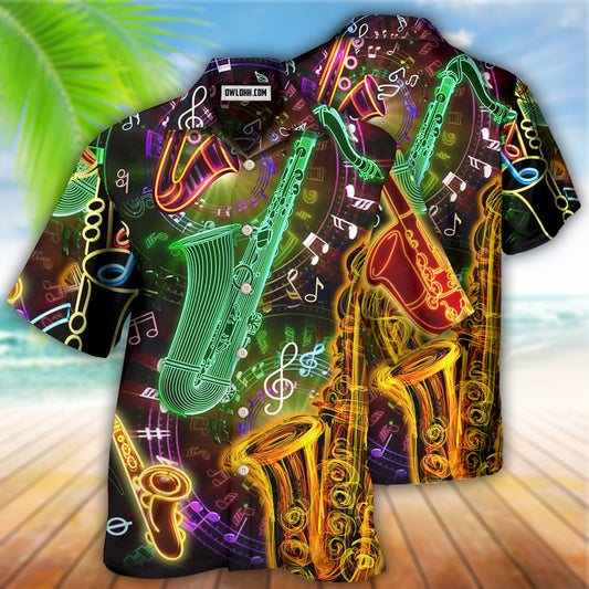 Saxophone Music Love Life Hobby Style - Hawaiian Shirt