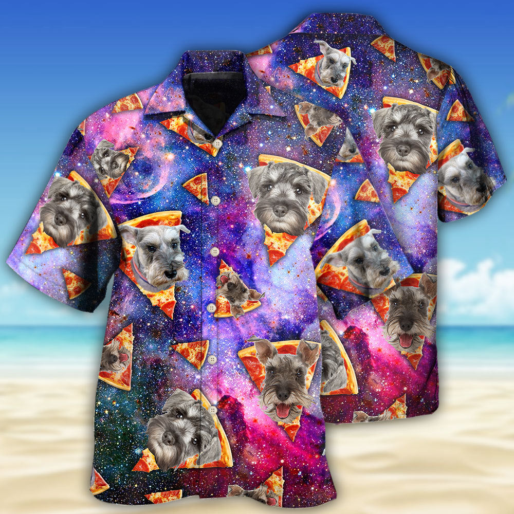 Schnauzer Dog Lover Mysterious Galaxy Pizza - Hawaiian Shirt