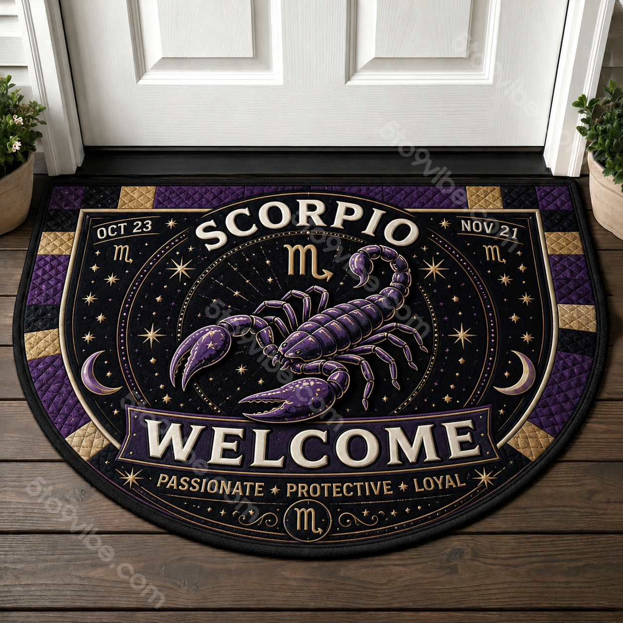 Taurus Zodiac Welcome Mat - Bull Astrology Earth Sign Home Doormat - 5to9vibe