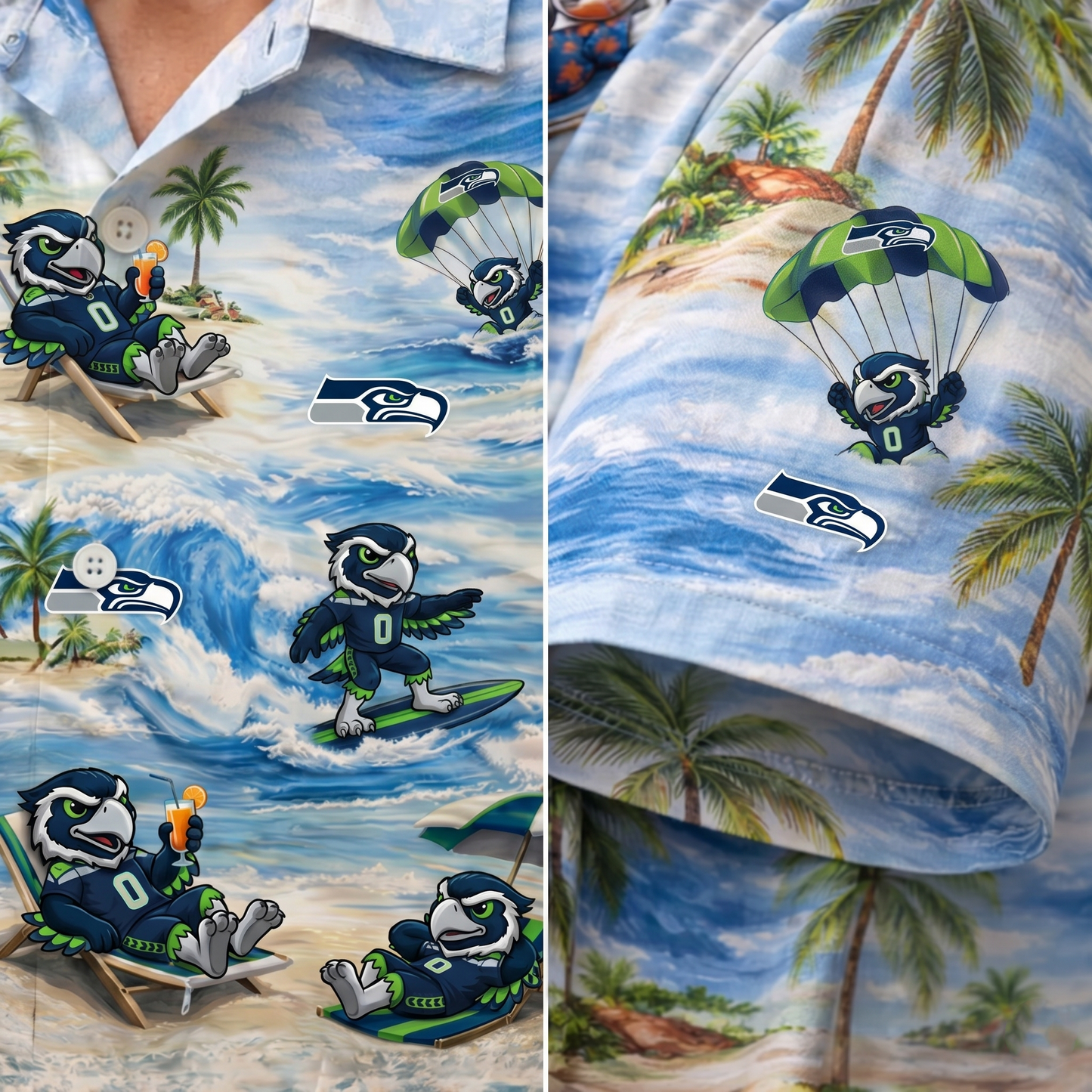 SS Football Mascot Beach Viber Unisex Hawaiian Shirt For Men & Women