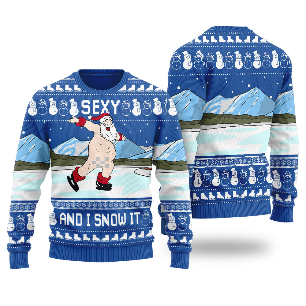 Sexy Santa Dirty Men's Ugly Christmas Sweater