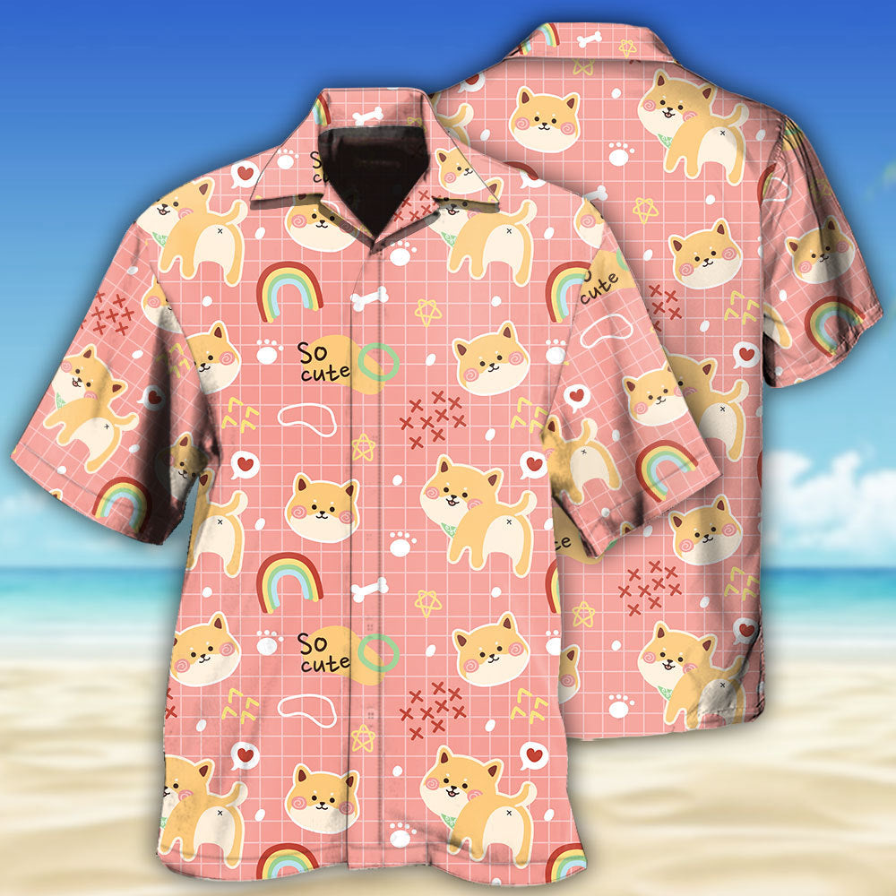 Shiba Inu Cute Cainbow - Hawaiian Shirt