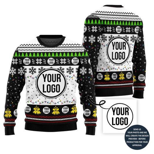 Simple Custom Company Logo Ugly Christmas Jumper