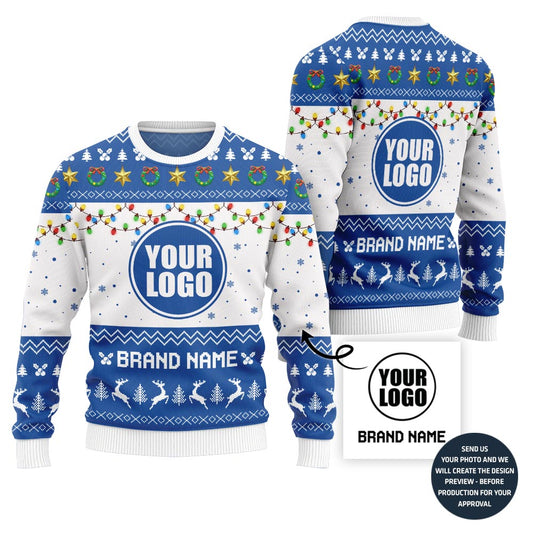 Simple Custom Logo Ugly Christmas Jumper For Brand