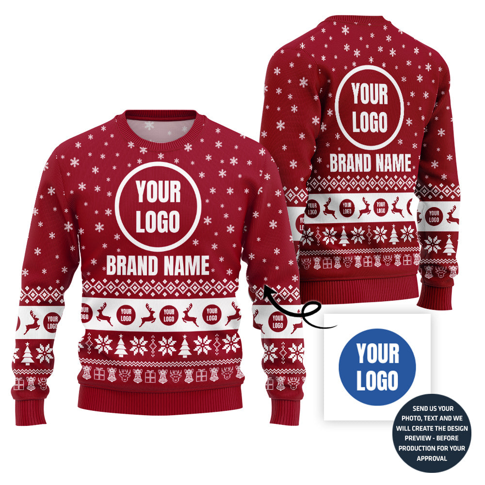 Simple Snowflake Custom Ugly Xmas Sweater For Company