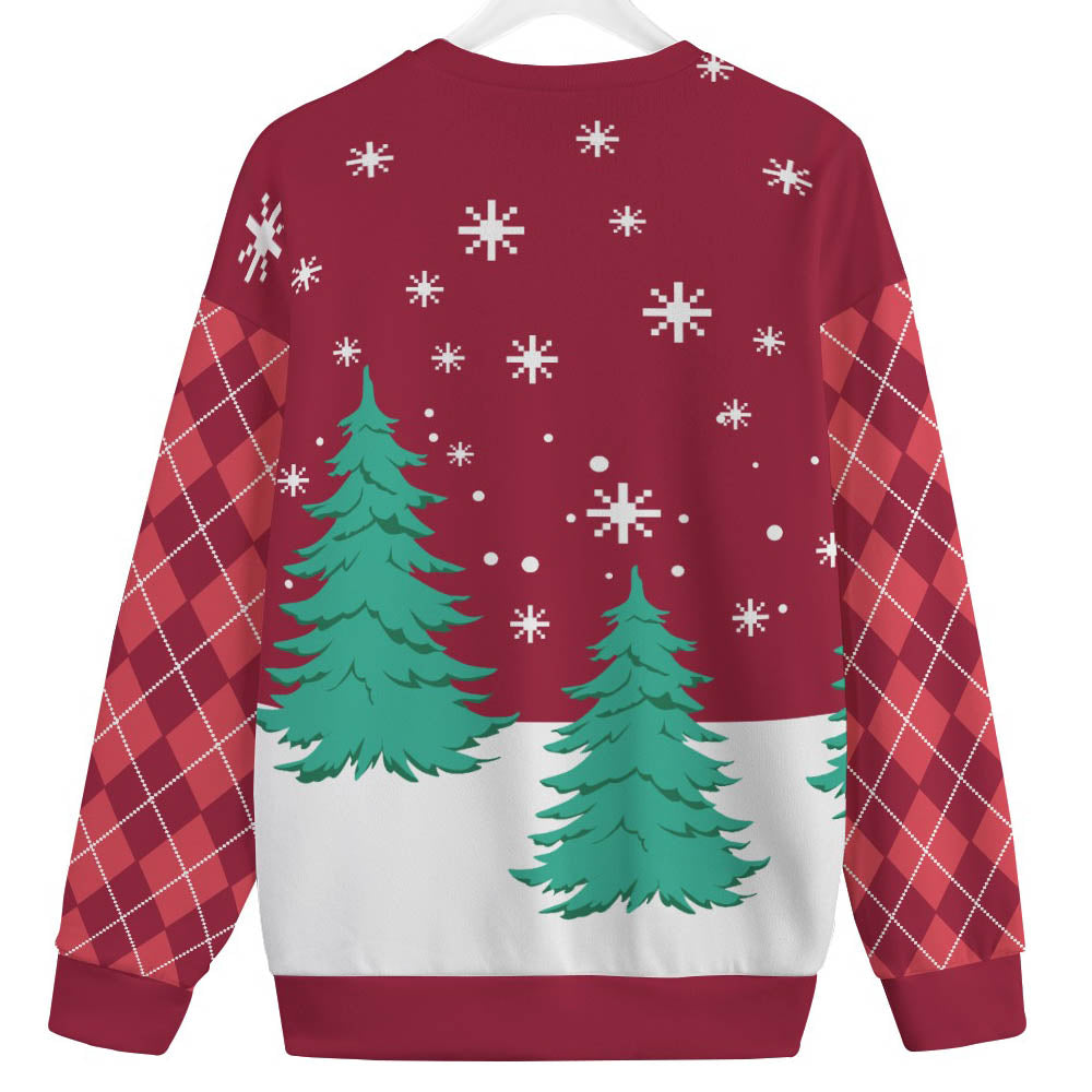 Snowman Santa Twerking Mens Plus Size Ugly Christmas Sweater