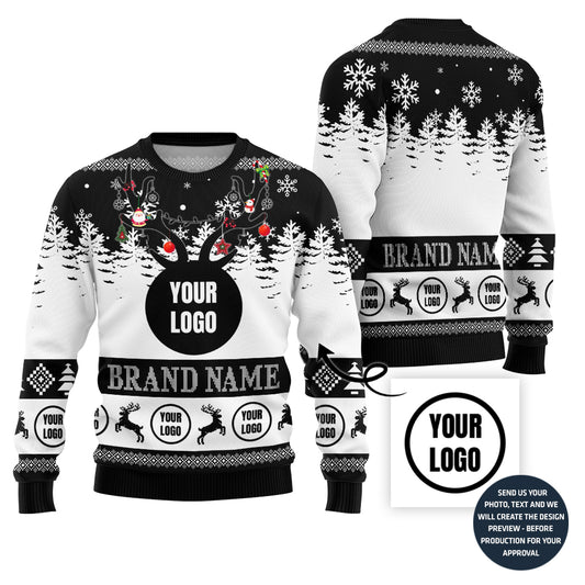 Special Custom Logo And Brand Name Xmas Sweater Preview