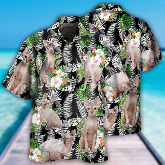 Cat Sphynx Cat Lover Tropical - Hawaiian Shirt