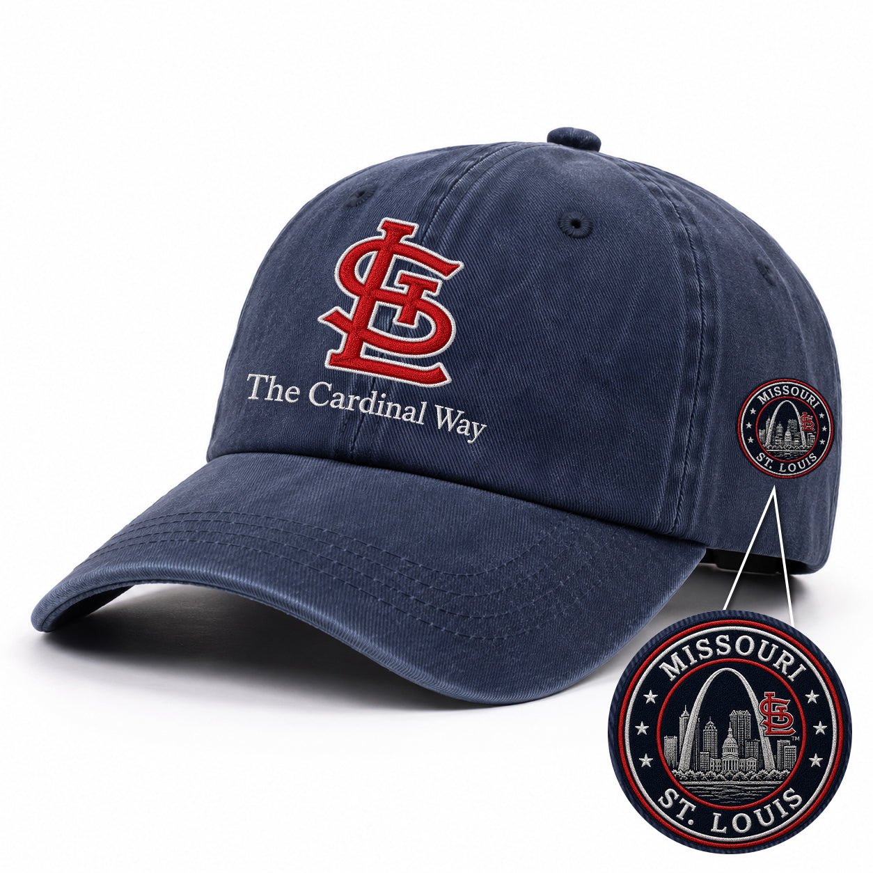 Baseball Team Slogan Cap All Teams Embroidered Logo Premium Wash Cap