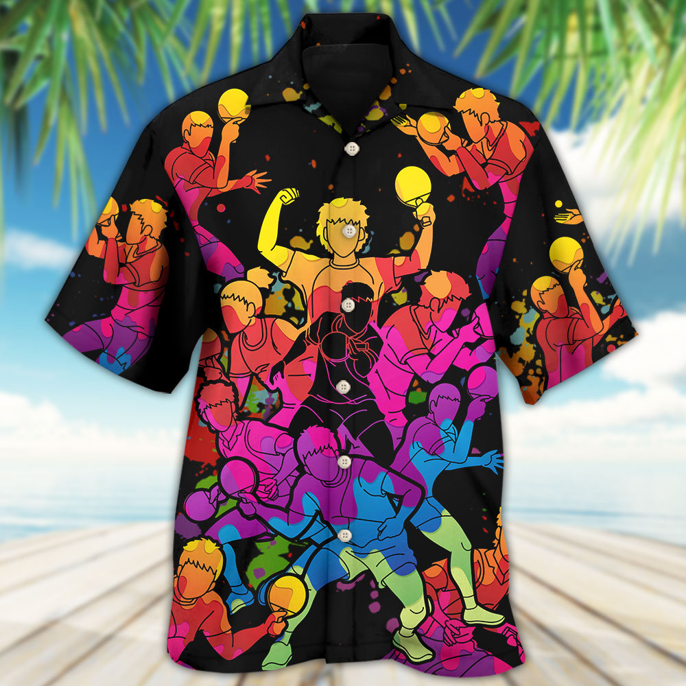 Table Tennis Color Art - Hawaiian Shirt