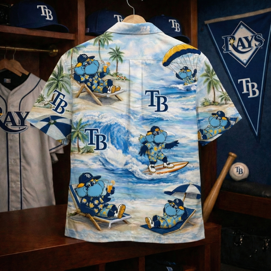 TBR Baseball Mascot Beach Viber Button-Up Unisex Hawaiian Shirt For Men & Women