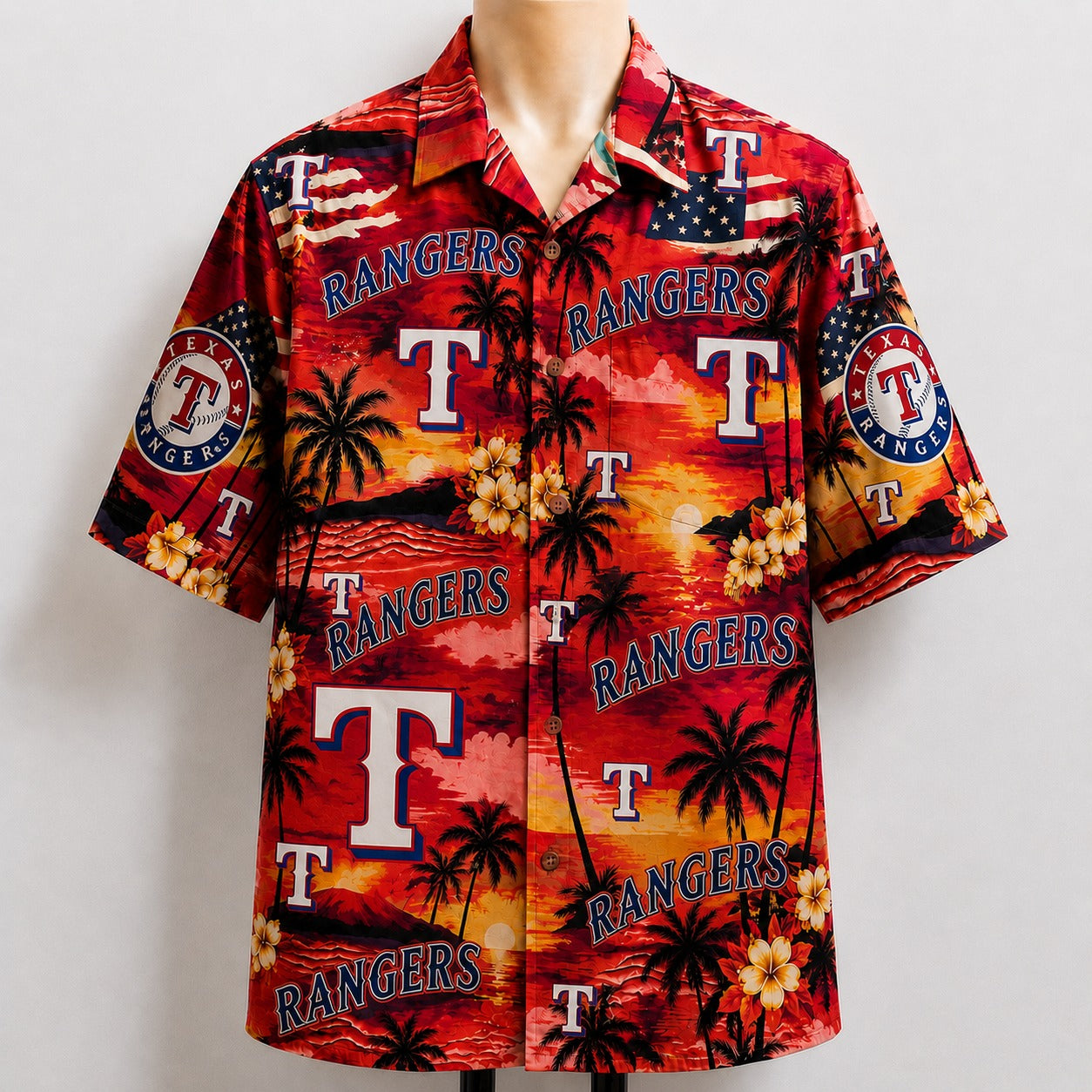 All Baseball Teams Sunset Paradise Button-Up Unisex Hawaiian Shirt For Men and Women