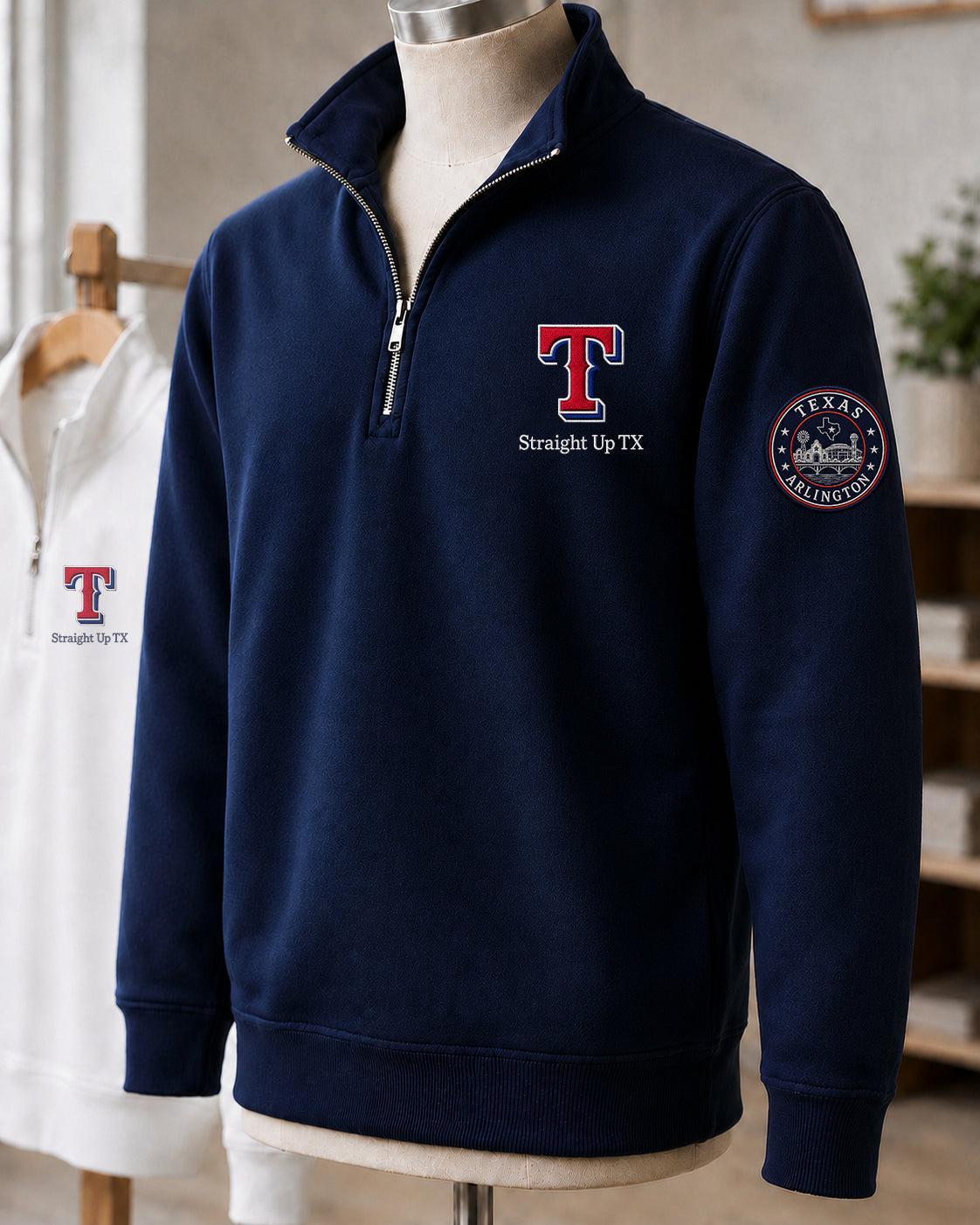 All Baseball Teams Embroidered Logo and City Premium Quarter Zip Sweatshirt, Inspired Quarter Zip Sweater, Unisex Baseball Sweatshirt-Sweatshirts-5TO9VIBE