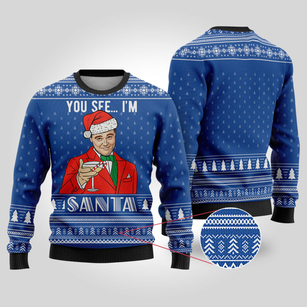 The Great Gatsby Funny Santa DiCaprio Ugly Sweater Royal