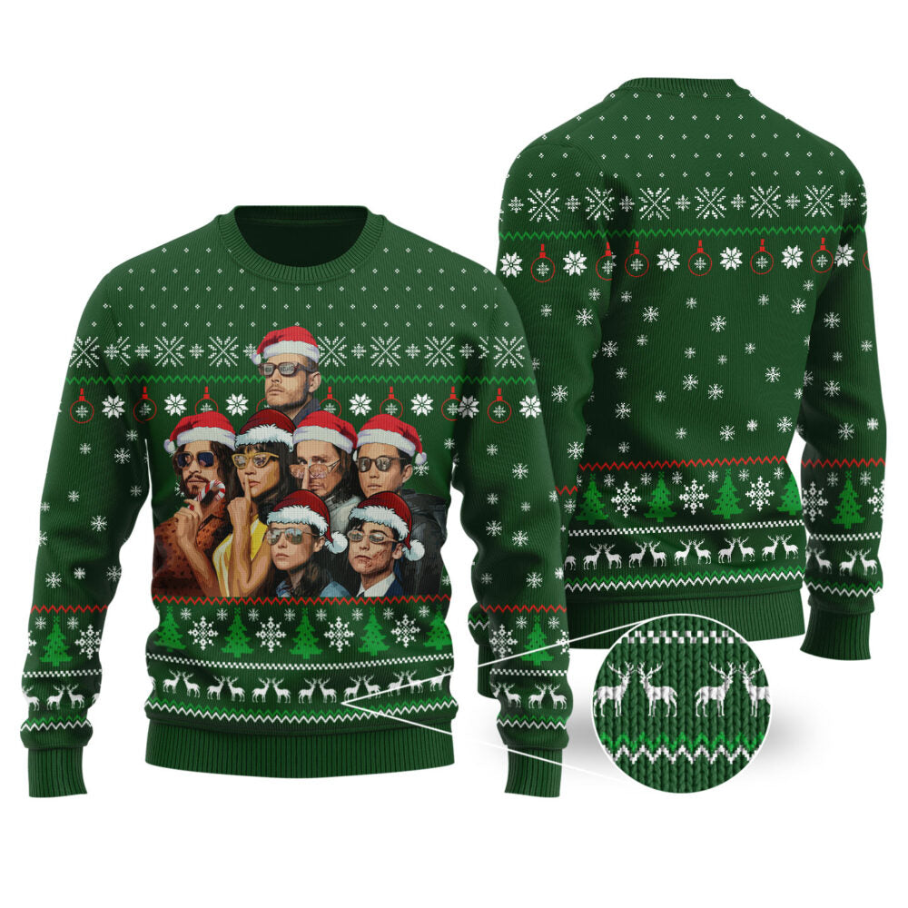 The Umbrella Academy Funny Ugly Christmas Sweater Forest Green