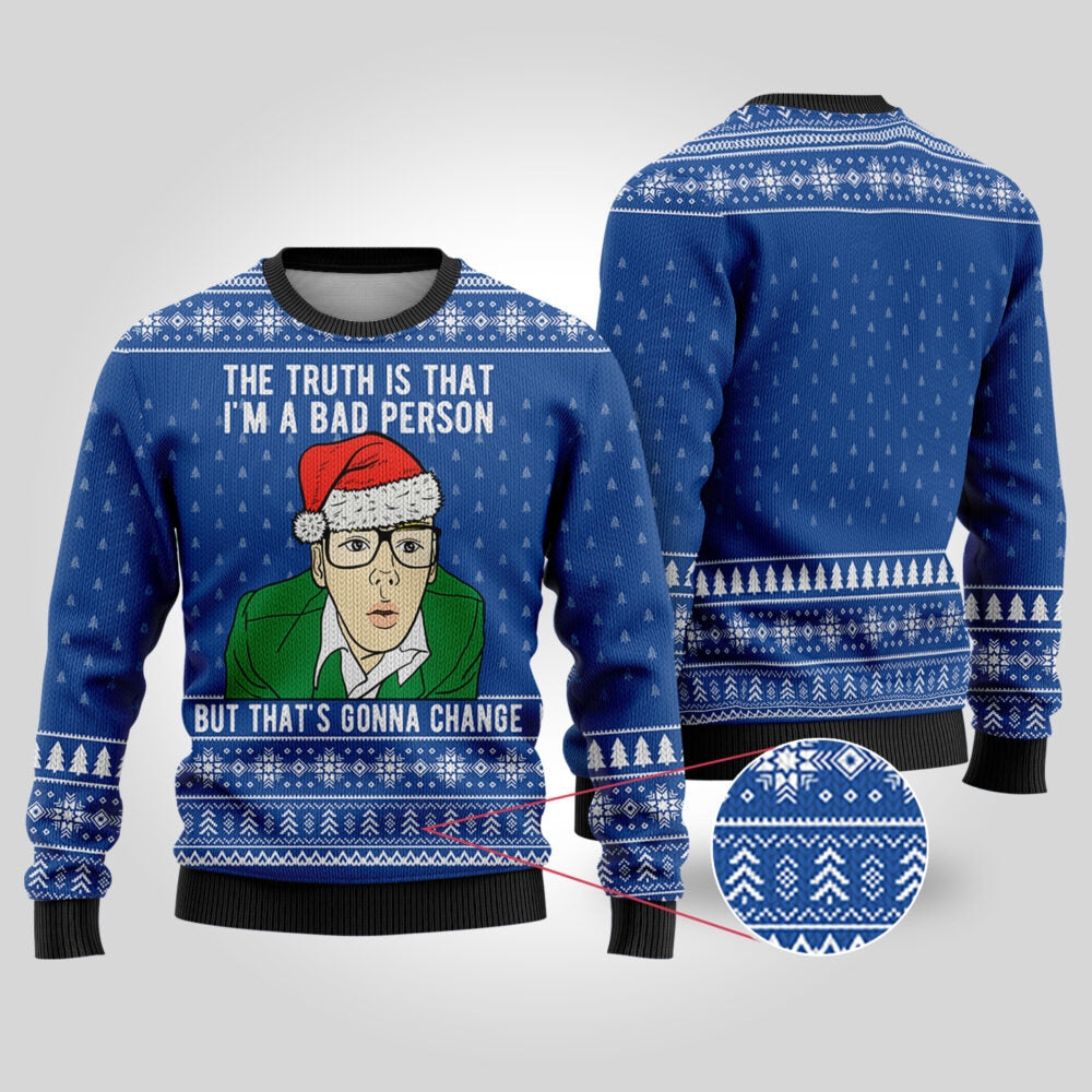 Trainspotting Ugly Christmas Sweater Royal