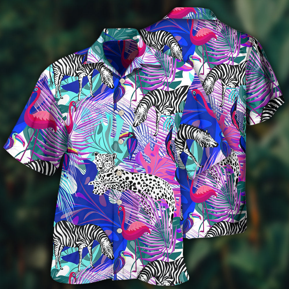 Animals Tropical Animals Tropical Leaf With Colorful Style - Hawaiian Shirt