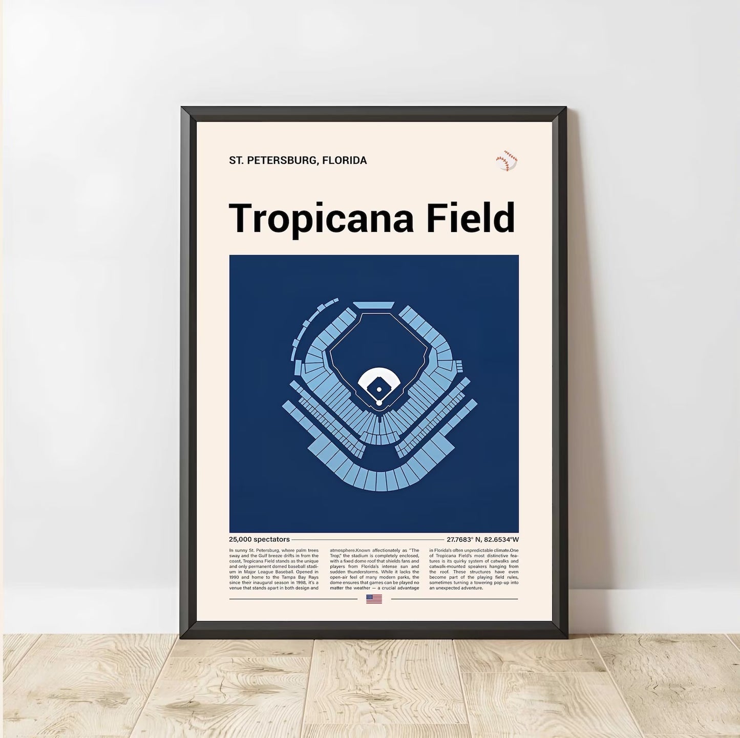 Baseball Stadium Seating Diagram - Vertical Poster - 5to9vibe