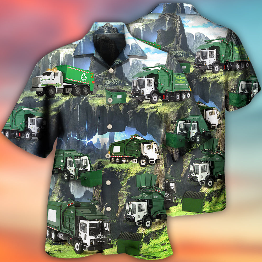 Truck US Waste Collector Style - Hawaiian Shirt