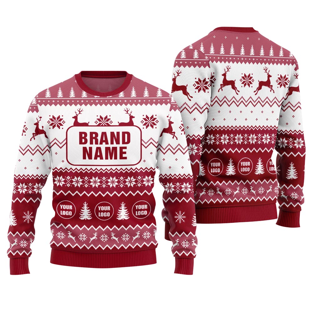 Unique Custom Brand Name And Logo For Business Christmas Sweater