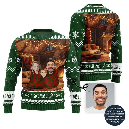 Unique Custom Face Family Xmas Sweater