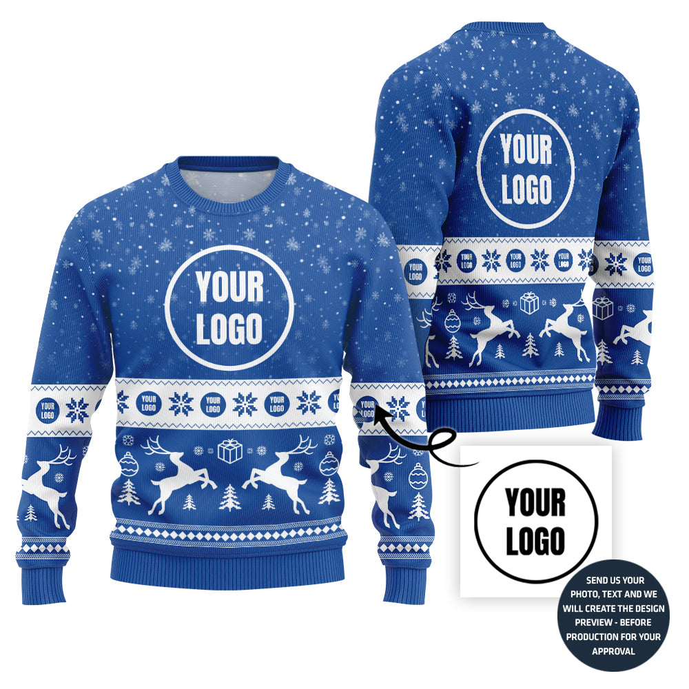 Unique Custom Logo For Brand Xmas Sweater