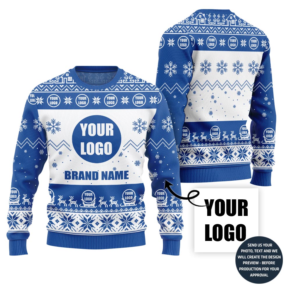 Unique Custom Logo Xmas Sweater For Team