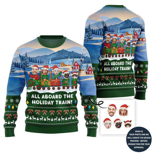 Unique Family Holiday Train Journey Sweater