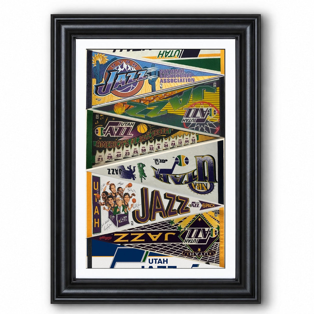 All Basketball Teams Vintage Pennant Anniversary For Fans No Frame Vertical Poster - 5to9vibe