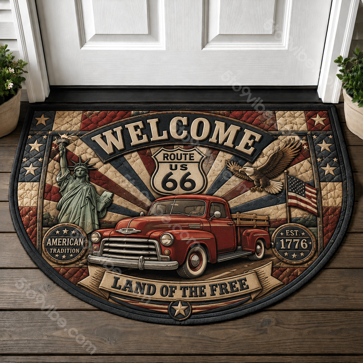 Classic Diner Welcome Mat - Retro 50s Style Kitchen Doormat - 5to9vibe