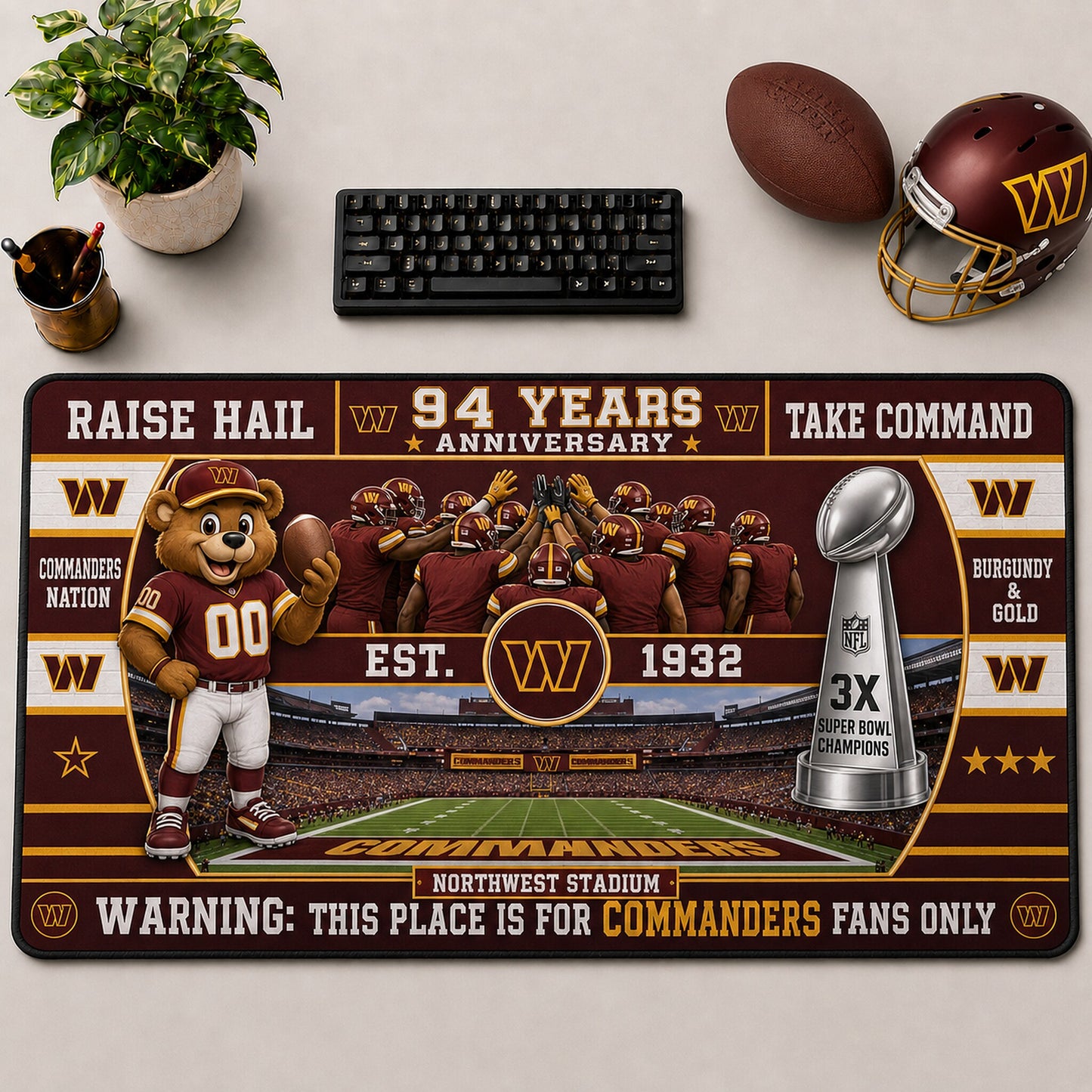 All Football Anniversary For Fans Desk Mat Mouse Pad Plus Size Trending - 5to9vibe