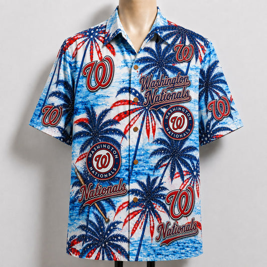 All Baseball Teams Stars & Stripes Tropical Button-Up Unisex Hawaiian Shirt For Men and Women