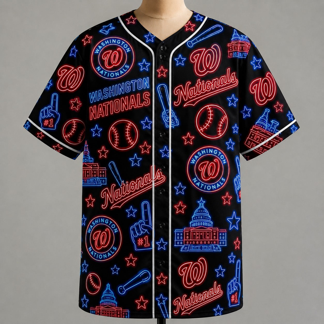 All Baseball Jersey Teams Neon Pattern Vibe Summer Party Baseball Jersey For Men and Women