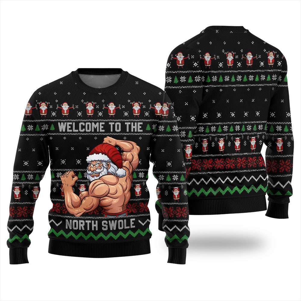 Welcome To The North Swole Ugly Christmas Sweater