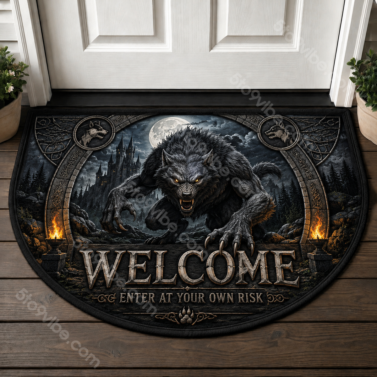 Wizards Only Muggles Tolerated Welcome Mat - Magical Fantasy Castle Doormat - 5to9vibe