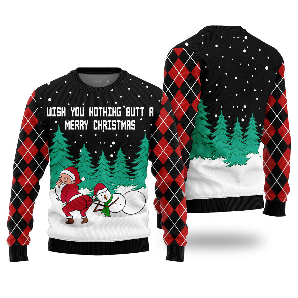 Wish You Nothing Butt A Merry Christmas Ugly Sweater