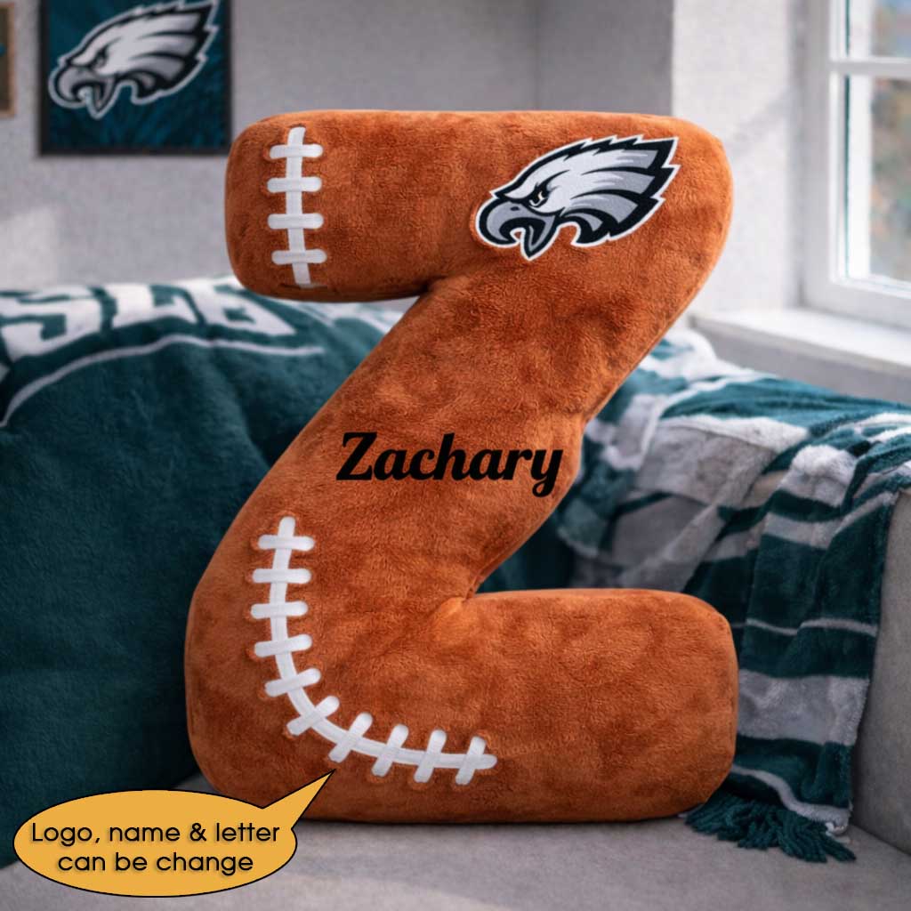 Football Pillow Custom Name and Logo All Teams 2 Irregular-Shaped Pillow Custom
