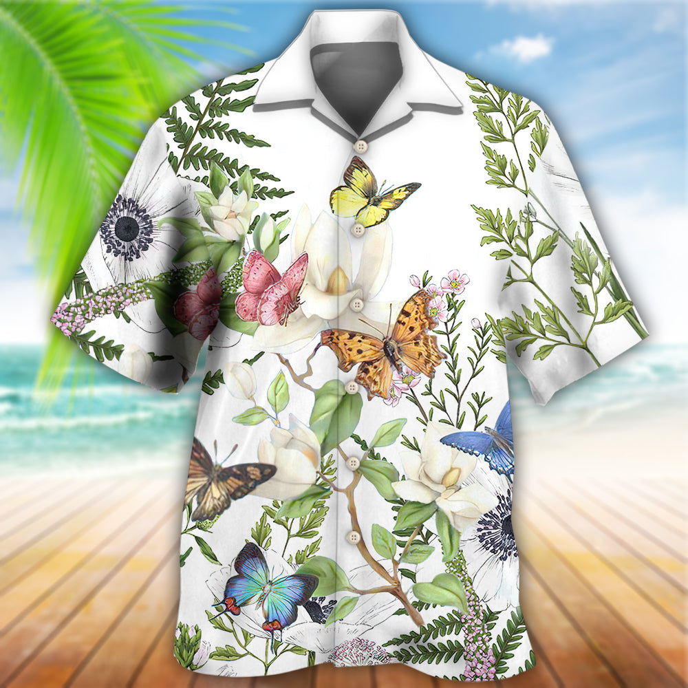 Butterfly Floral Beautiful - Hawaiian Shirt