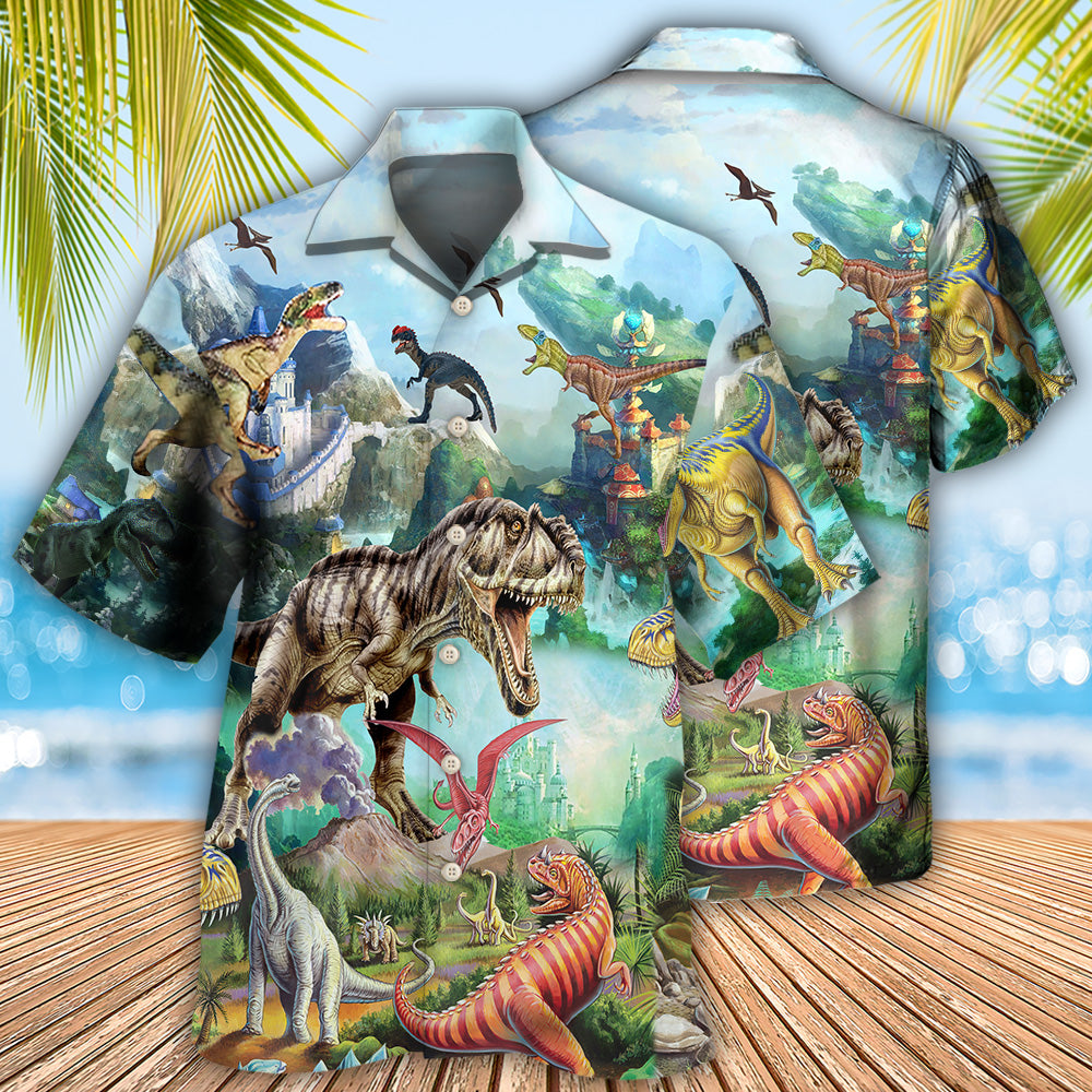 Dinosaur World Summer Sky Cool - Hawaiian Shirt