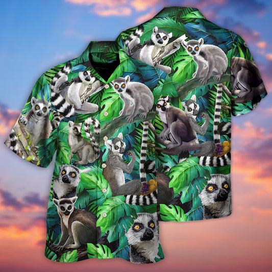 Lemur Madagascar In The Jungle - Unisex Hawaiian Shirt For Men and Women