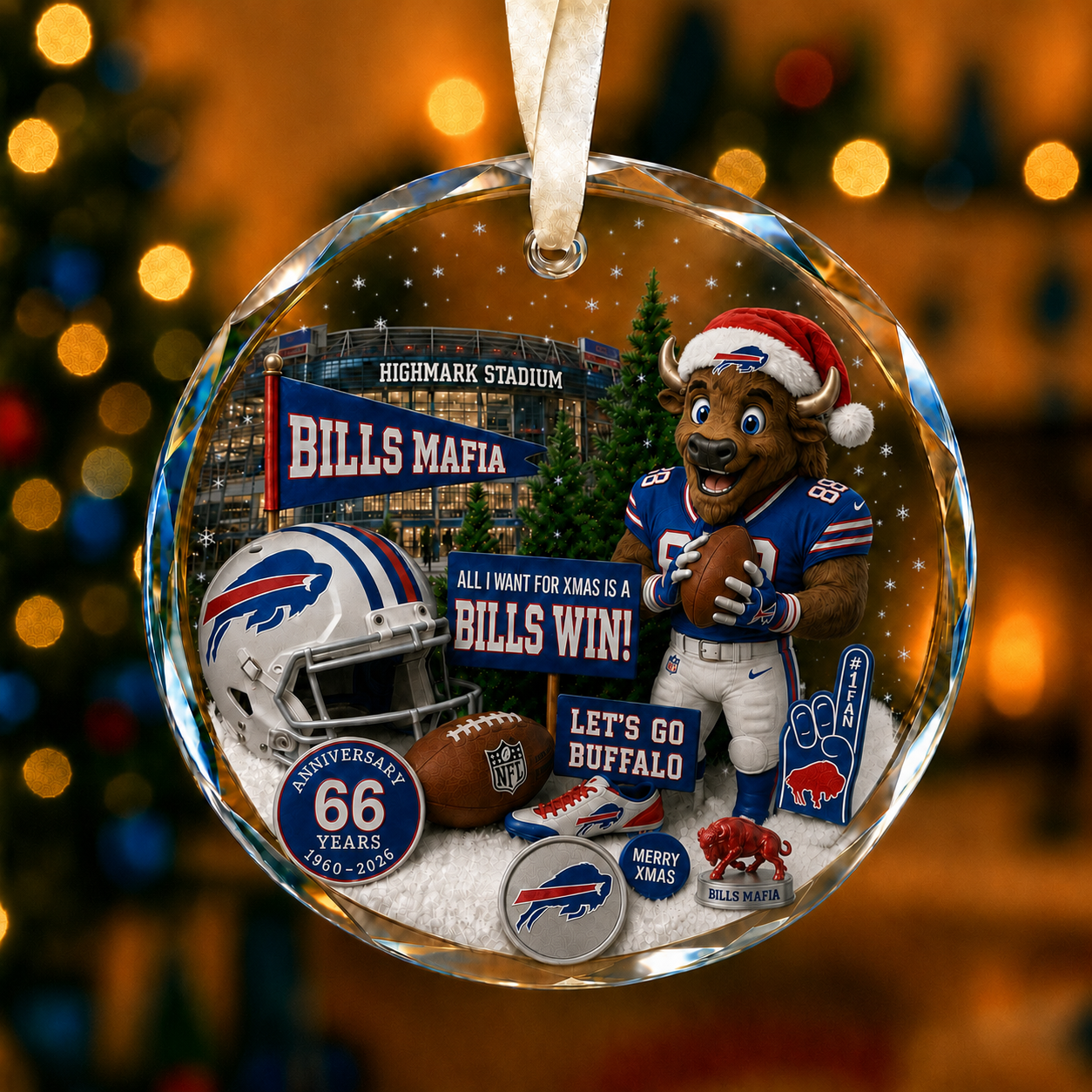 All Football Teams Christmas Glass Ornament With Gift Box Trending - 5to9vibe