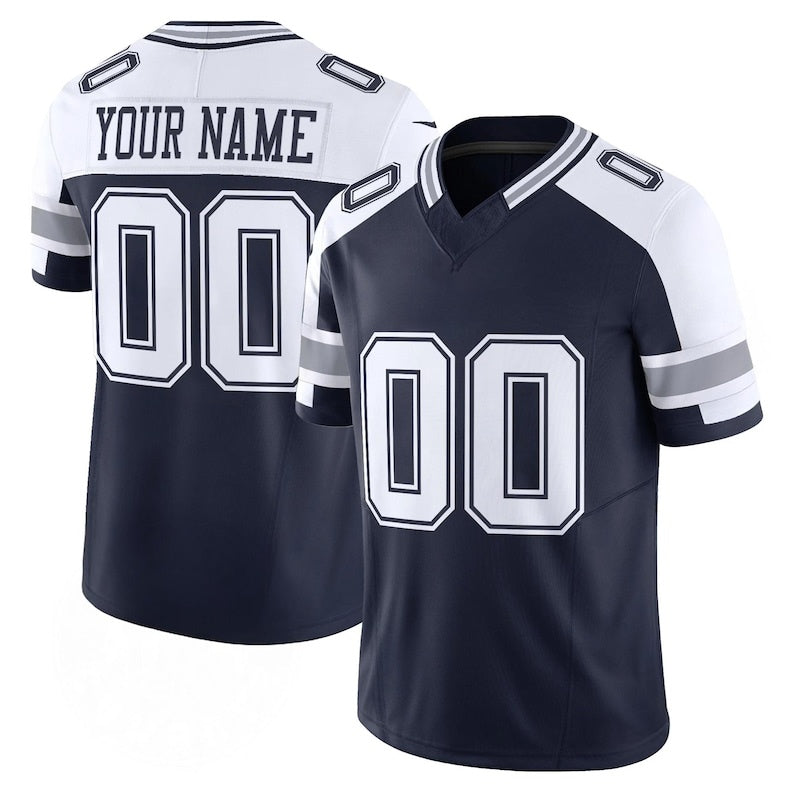 Custom Football Jersey Embroidered Full Logo Personalized Name Number Fan Shirt Unisex Game Day Wear