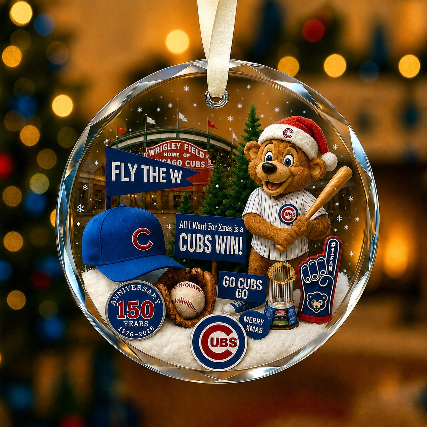 All Baseball Teams Christmas Glass Ornament  With Red Gift Box | 5to9vibe