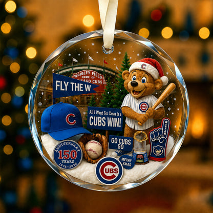 All Baseball Teams Christmas Glass Ornament  With Red Gift Box | 5to9vibe